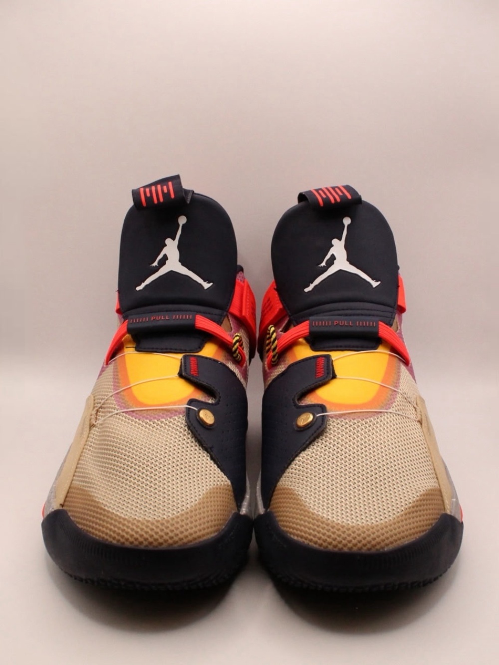 Air Jordan XXXIII Visible Utility Sneakers in Tan, Black & Orange Accents NWOT